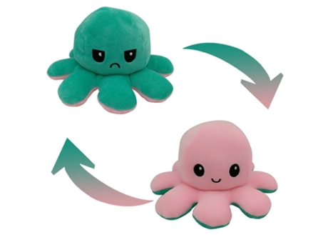 Juguete de Peluche de Felpa Suave Pulpo Para Niños, Compañero Animal, Muñeco Abatible de Doble Cara Pags