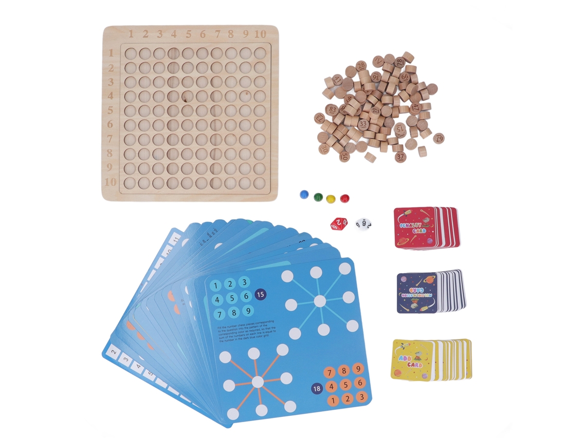 Tabla De Multiplicar De Madera Para Niños, Juguete Educativo, Tablas De Contar, Juego Del 99