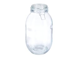 Tarro de conservas Relaxdays de 3 litros con tapa y cierre hermético, para almacenar ponche, transparente.