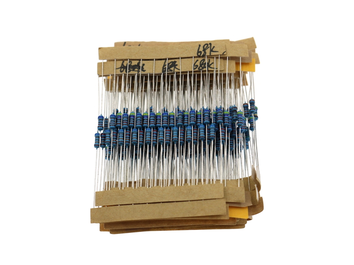 Kit De 300 Resistencias De Carbón 1/4w 1% 30 Valores 10 A 1m Ohm Etiquetadas Individualmente