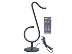 Lámpara Musical Con Control Remoto Rgb Forma De Nota Musical, Romántica Mesilla Noche Para Dormitori