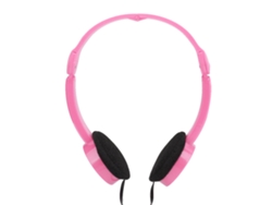 Auriculares Estéreo Con Micrófono Plegable Para Niños, Cable Antienredos, Para Smartphones Y Tablets, Color Rosa.