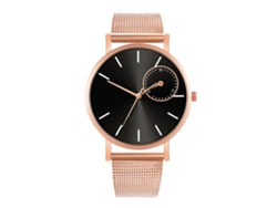 Reloj de moda para parejas con correa Malla, esfera redonda, Cuarzo Unisex
