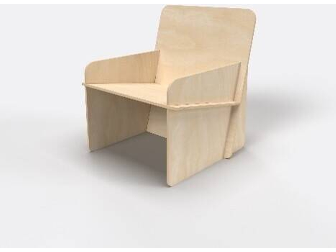 Sillón COMPACT MOB Madera natural (75 x 65 x 65 cm)