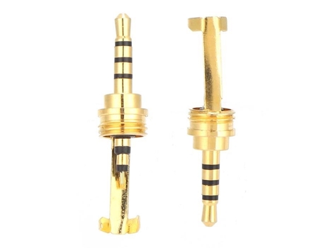 Conector para auriculares HURRISE de 2,5 mm, conector balanceado de 4 polos con conexión de cable