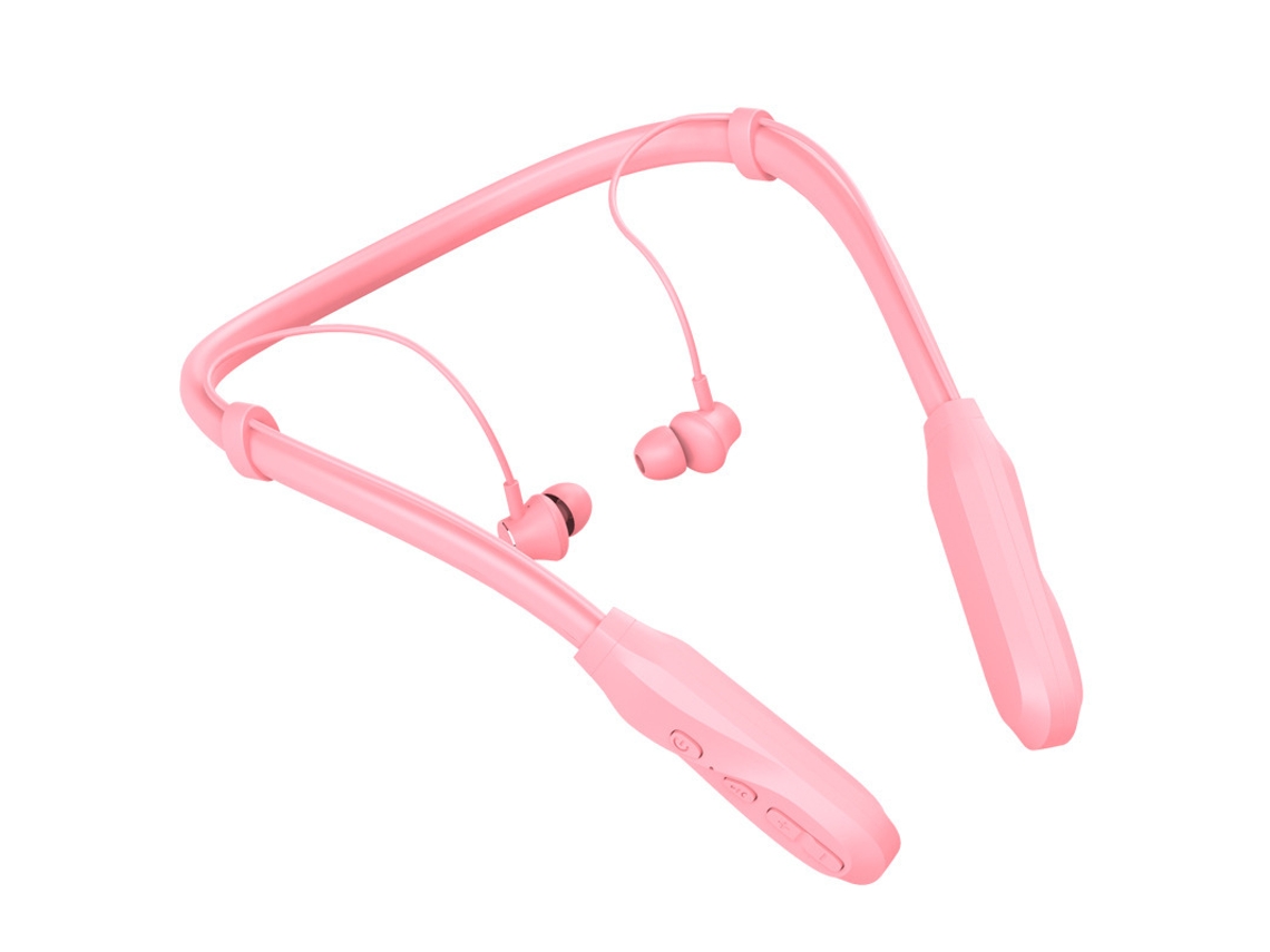 Auriculares Inalámbricos Hifi Sonido Estéreo Banda Cuello YIZHOOD Bluetooth Rosa