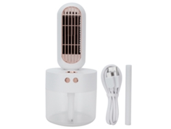 Mini ventilador pulverizador USB blanco con humidificador
