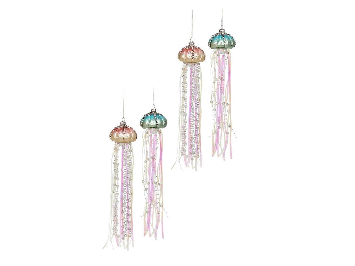 Adornos de medusas, decoraciones colgantes de vidrio, 8 piezas para uso navideño Rosewell