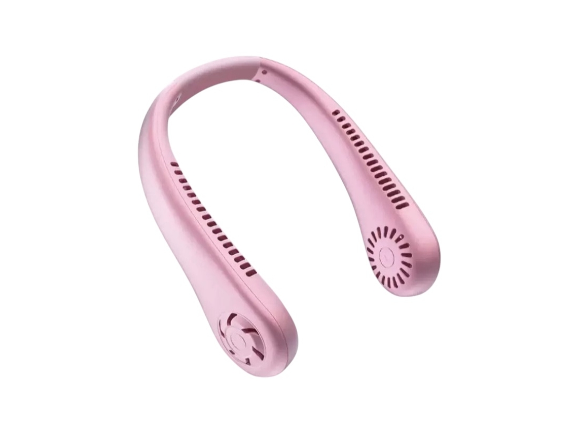Ventilador De Cuello Sin Aspas (rosa), Mini Ventilador Usb Portátil, Flujo De Aire Súper Potente, Brisa Natural Silenciosa.
