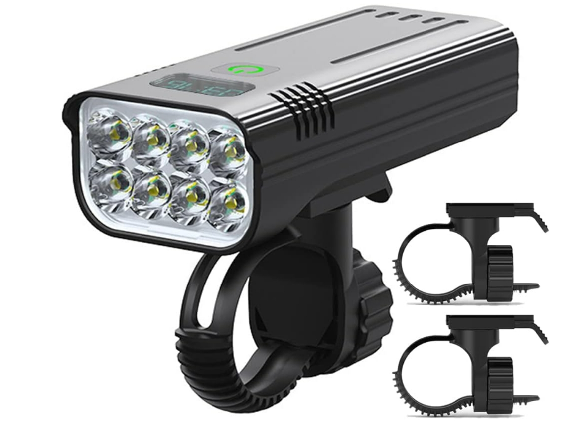 Juego Luces Bicicleta 3000lumens 5modos Ipx8 Negro