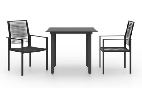 Conjunto 3 de comedor de jardín VIDAXL