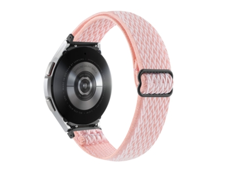 Correa de nailon bucle solo elástico para Samsung Galaxy Watch 4 40mm 44mm/Watch 4 Classic 42mm/Watch 5 40mm 44mm/Watch 5 Pro 45mm - rosa
