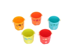 5pcs Juego De Vasos Apilables Coloridos Para Bebé Juego Educativo Temprano De Construcción Para Baño