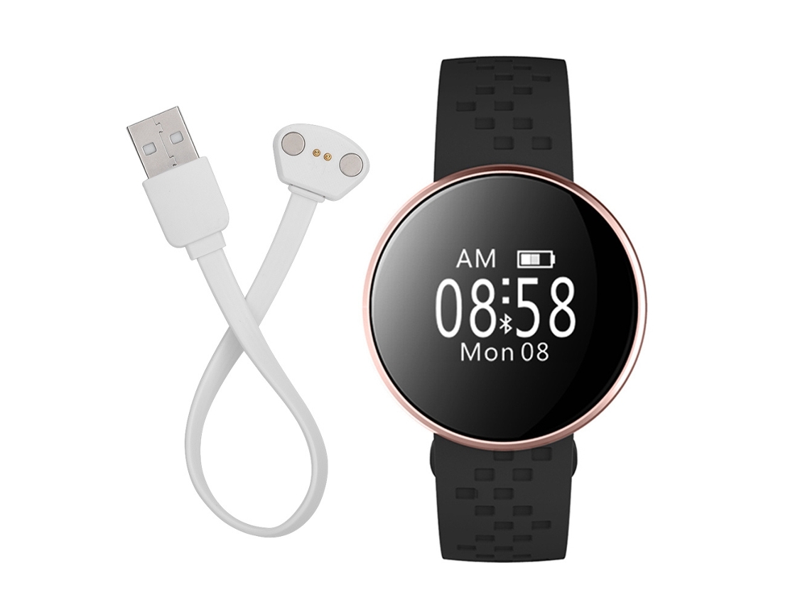 Pulsera de actividad EOOCOO con contador de pasos y monitor de frecuencia cardíaca.