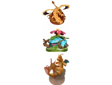 EZII Figura Anime pocket monster Charizard Venusaur Dragonite 17 BLUE YELLOW 3 IN 1 Multicolor Niños Regalo Juguetes Adornos
