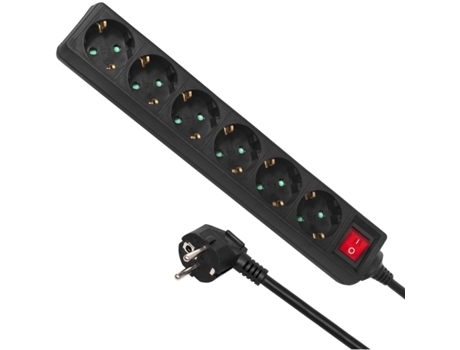 Regleta de 6 tomas con interruptor MACLEAN ENERGY MCE189
