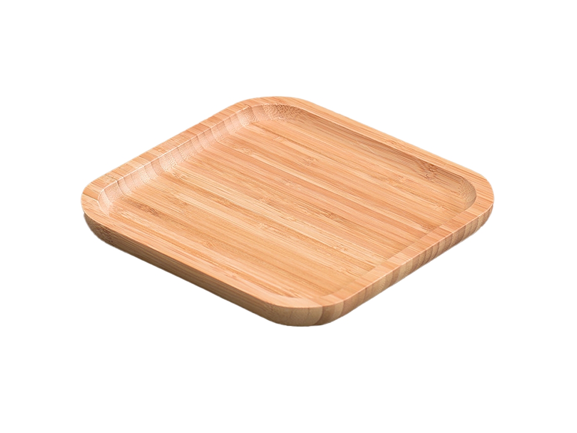 Bandeja de Madera de Bambú Rectangular Plato de Bambú EIOORORRIY