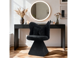 Sillón con respaldo en forma de mariposa, giratorio para sala de estar, comedor y dormitorio.
