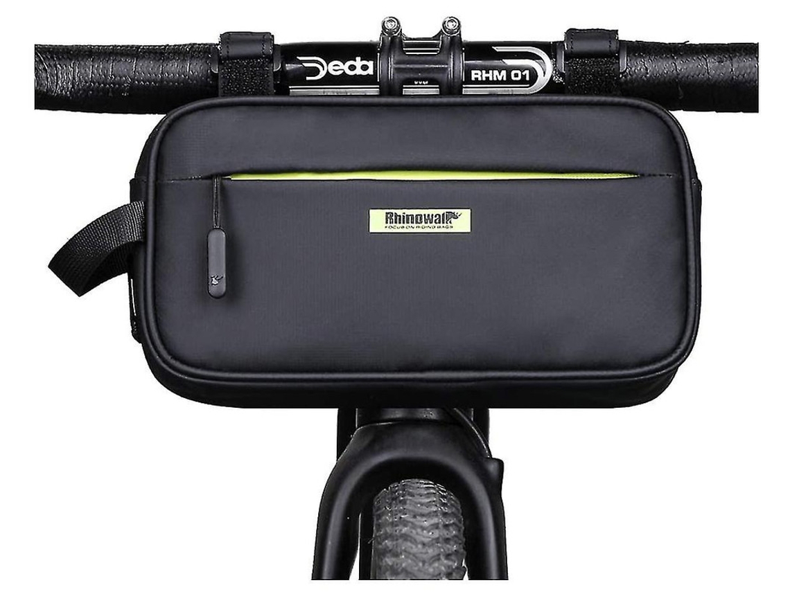 Bolsa para manillar de bicicleta Yizhood, bolsa para guardar el cuadro de la bicicleta (negra)