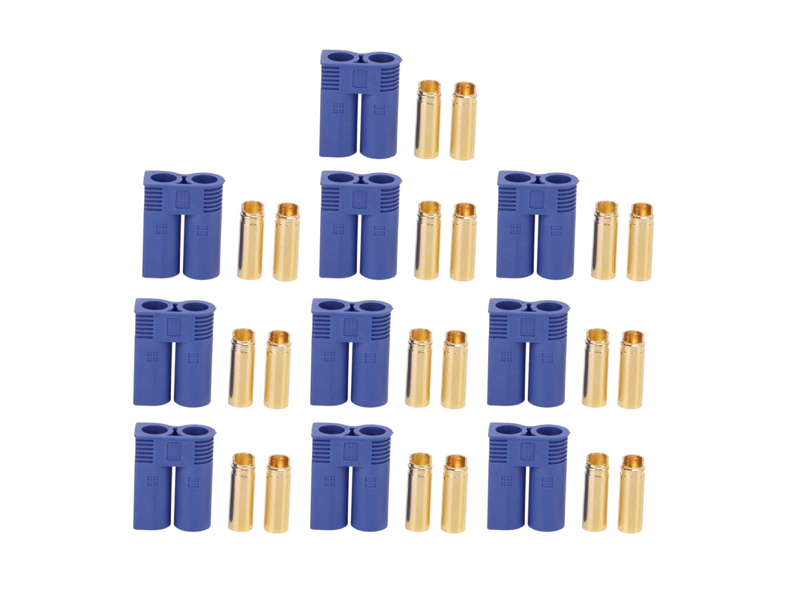 10 Piezas Conectores De Batería Ec5 5.0mm Conector Oro Plug Socket Estable Precisión Alta Para Accesorios De Prueba Electrónica