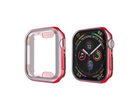 Carcasa de Reloj SLOWMOOSE Transparente para Apple Watch Série 3 2 1 38Mm 42Mm 360 Protector Full Soft Clear Tpu (Rojo - Série 456 Se 40Mm)