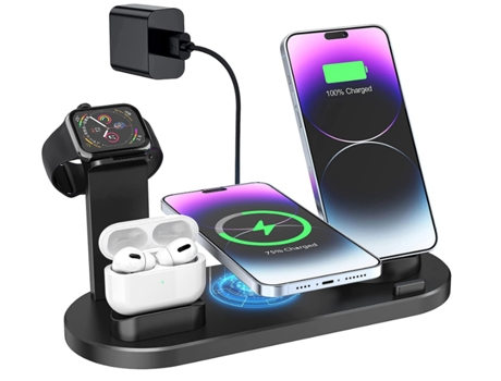 Cargador Auto CHRONUS SBC221017 (iPhone/AirPods/Apple Watch/Samsung - Negro)