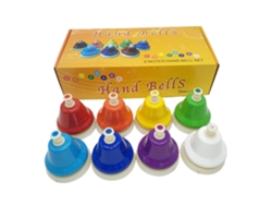 2026-8 Campanas De Mano Juguete Musical Arcoíris Set Instrumentos Percusión Niños Juguete Educativo Regalo Principiantes