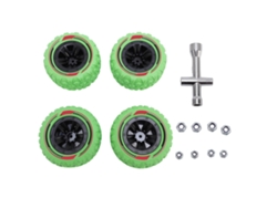 Kit de 4 neumáticos para coche RC con ruedas M3 M4 Universal para Crawler 1/14 1/16 Verde