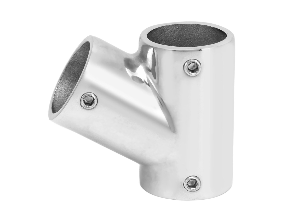 Conector De Pasamanos De 3 Vías Y 60°, Acero Inoxidable 316, Para Embarcaciones, Tubo De Φ22 Mm (7/8 Pulg.)
