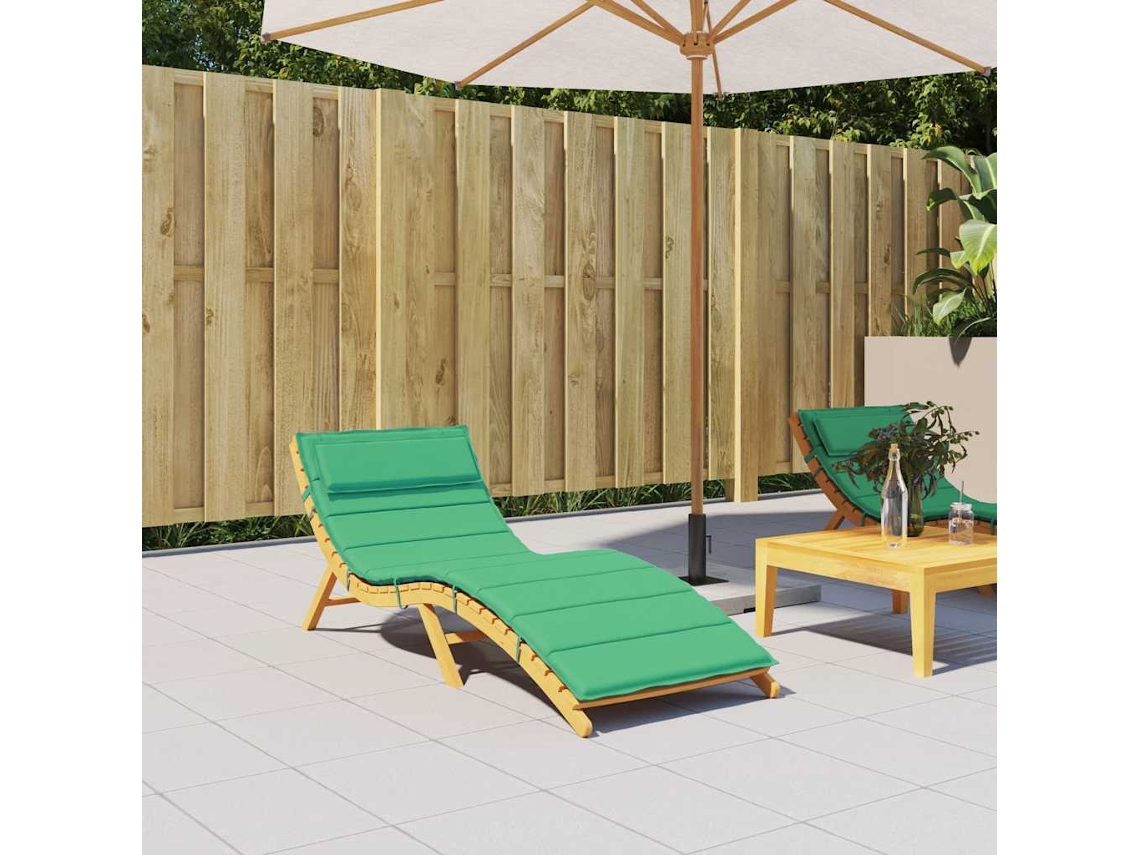 Cojín para tumbona 180x60x4 cm Tela Oxford Verde HARLANV1