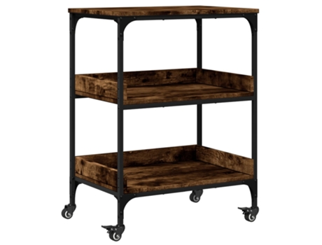 Carrito de cocina madera ingeniería roble ahumado VIDAXL (60x41x80,5 cm)