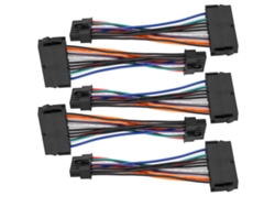 5 Adaptadores De Cable De Alimentación Atx De 24 Pines A 12 Pines Con Conector De Cobre Y Pvc, 15 Cm, Para Ordenador De Sobremesa