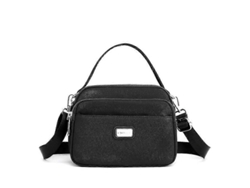 Bolso bandolera informal para mujer, de gran capacidad y multicompartimentos, color negro Lalamoli
