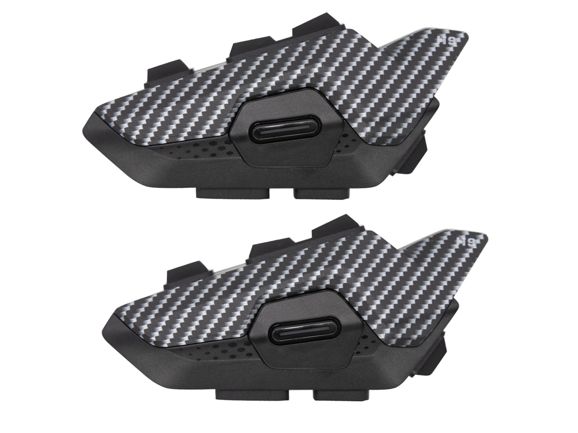 Intercomunicador para casco de motocicleta Hysnox H9 con alcance de 1000 m, Bluetooth 5.1, manos libres para 2 personas, llamadas telefónicas full dúplex, escuchar música y radio.