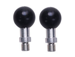 2 soportes de montaje con base de 1 pulgada y rosca macho M10 x 1.25 para motocicletas