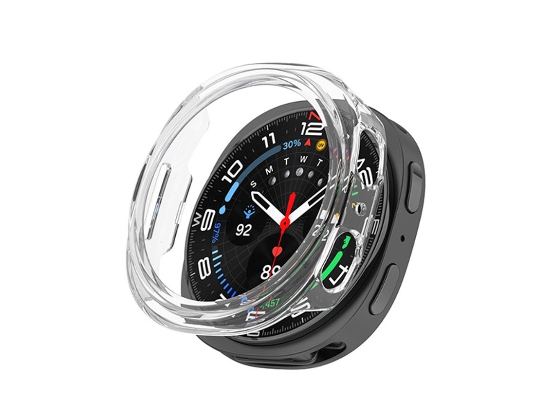 Funda protectora de 360° para Samsung Galaxy Watch8 de 40 mm con Bluetooth, transparente