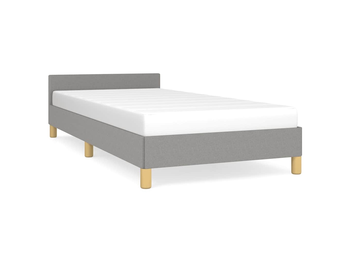 Maison Exclusive - Estructura De Cama Sin Colchón Tela Gris Claro 90x200 Cm