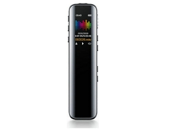 YEMAESRE Mini Grabadora de Audio 8Gb Reproductor de Música Mp3 Audio Control por Voz Negro