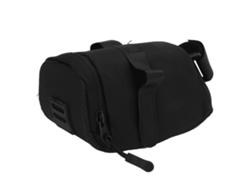 Bolsa Para Sillín De Bicicleta De Tela Oxford Negra, Desmontable, Diseño Con Cremallera Reducida, Resistente Al Viento.