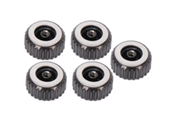 5 Piezas Corona Reloj Acero Repuesto Piezas Accesorios 4.5mm Negro