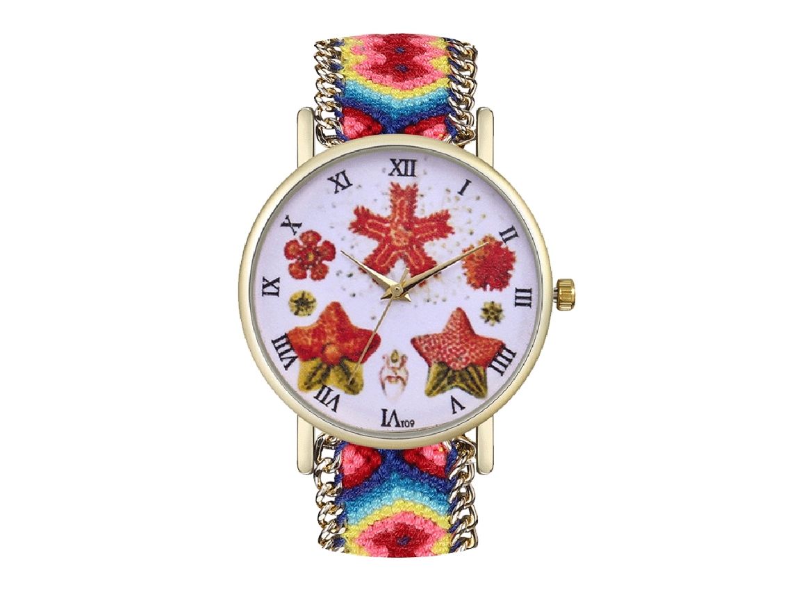 Reloj De Pulsera Unisex Con Movimiento De Cuarzo, 3,9 Cm De Diámetro, Correa De Lana Tejida.