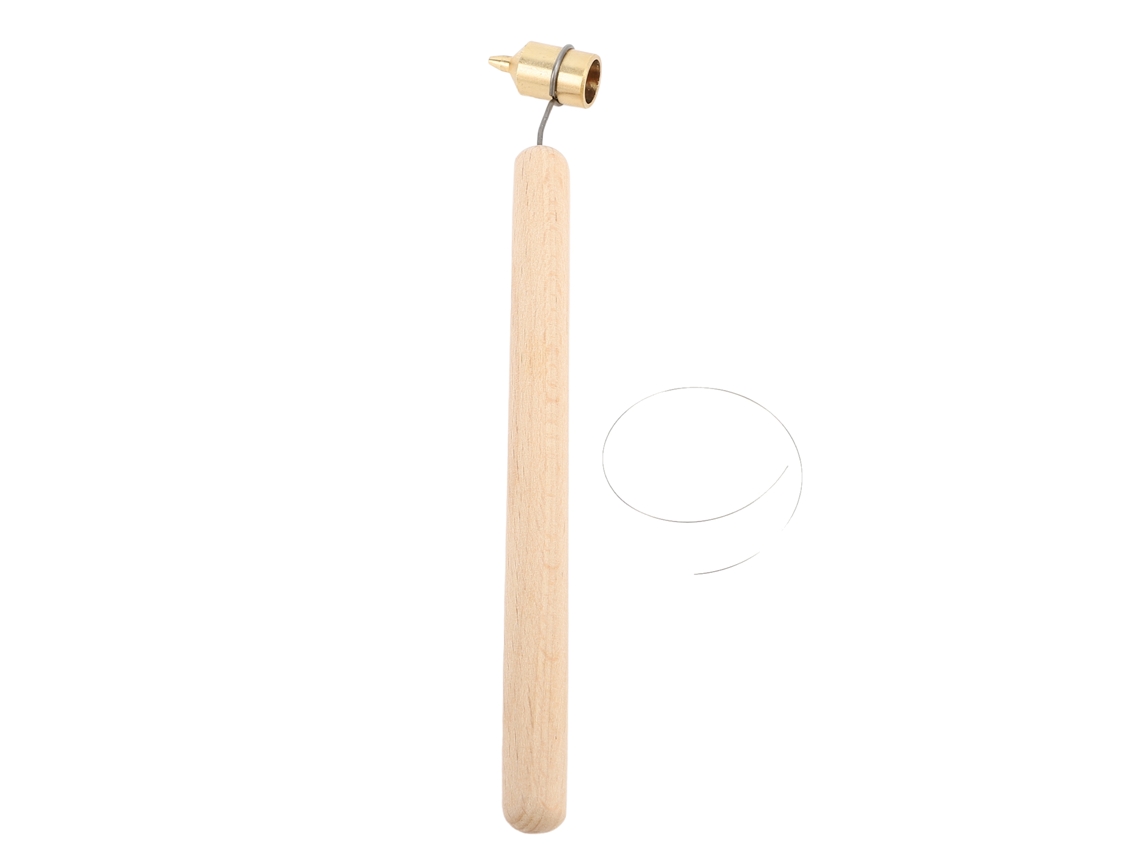 Bolígrafo de pintura de punta fina de 0,3 mm con mango de madera para reparaciones.
