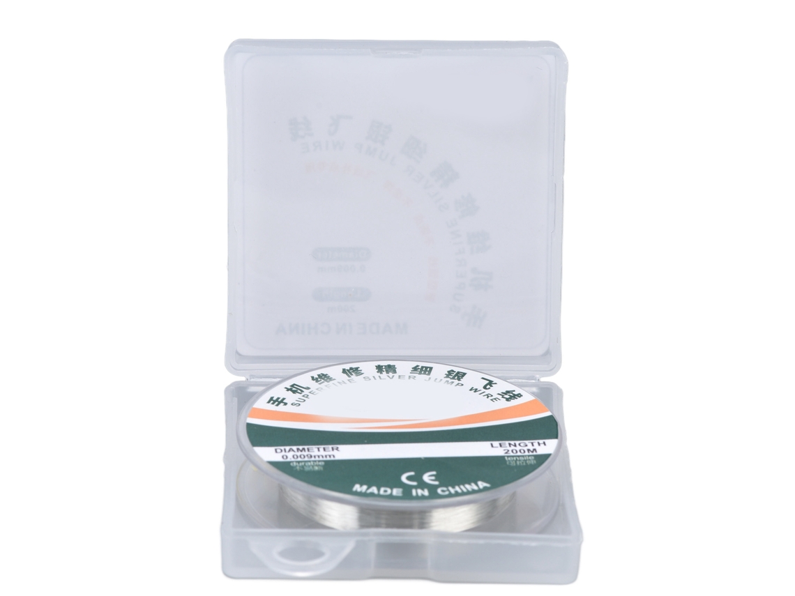 Cable De Plata Superfino De 0,009 Mm, 200 M, Aislado Y Esmaltado Para Reparación De Teléfonos.