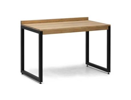 Mesa escritorio Eco-Line Negra 118x60x75cm, tablero en madera maciza de pino acabado envejecido estilo industrial BOX FURNITURE.
