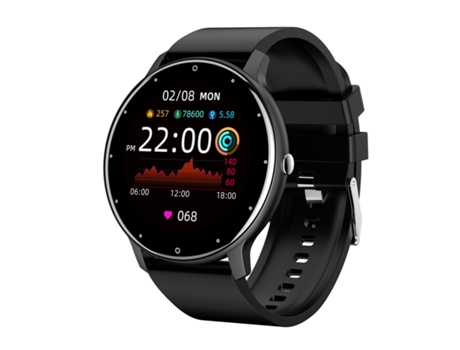 Smartwatch con Cronógrafo para Monitorización del Sueño y Podómetro Deportivo Negro JL-EIGHT