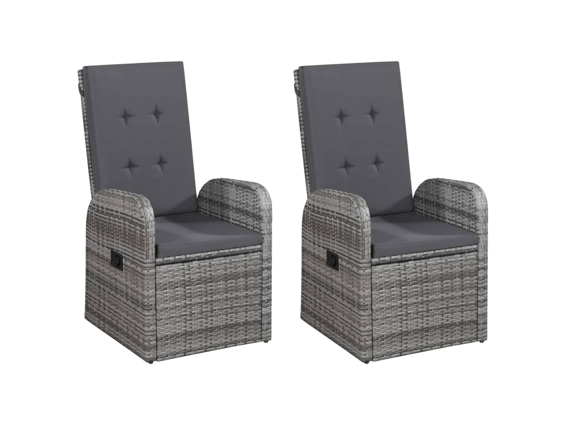Maison Exclusive - 5 Pcs Conjunto De Jantar Para Jardim Cinzento
