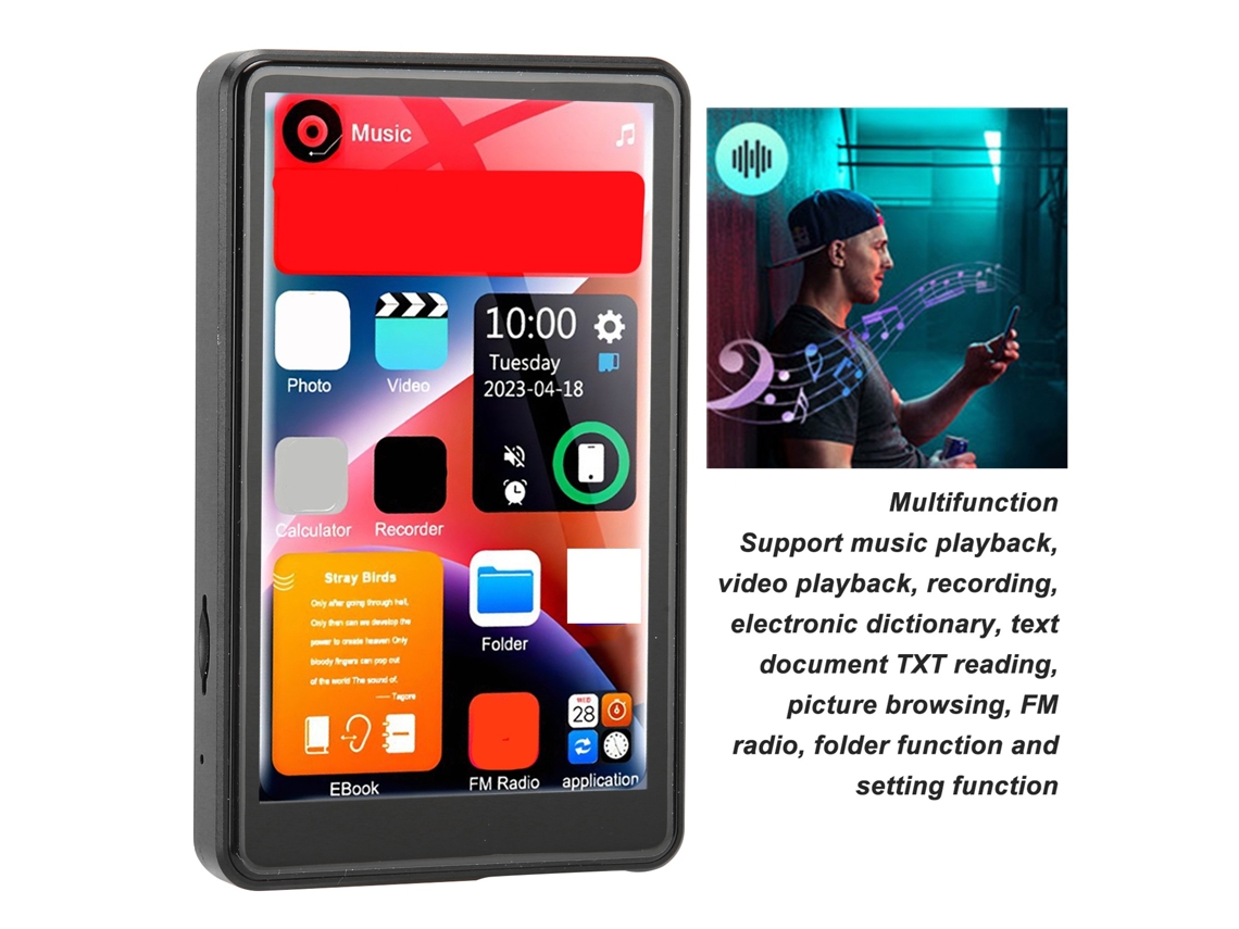 Reproductor MP3 con Bluetooth 5.0 y reducción de ruido HD
