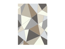 Alfombra moderna antialérgica lavable Tekmaquinas 152x213 cm color antracita con base antideslizante