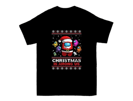 Camiseta para Homem Christmas Is Among Us Ugly Christmas Sweater ROCKINSTONE (XXXL - Algodón - Multicolor)