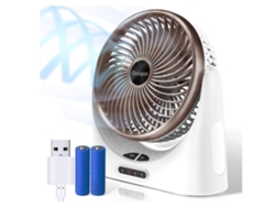 Ventilador de escritorio USB portátil personal con luz nocturna, ventilador eléctrico silencioso para sala de trabajo, Gusshious Gold